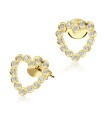 Cutie Heart With CZ Stone Silver Ear Stud STS-5117